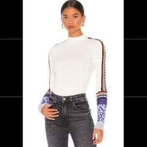 Free People Switch It Up Crochet-Trim Thermal Top